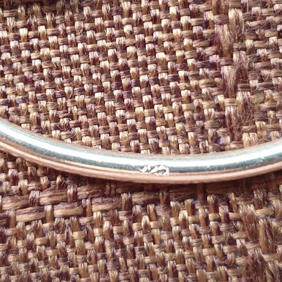 Stunning Vintage Solid 925 Sterling Silver Big Heart Charm Cuff Bangle Bracelet - Picture 5 of 14